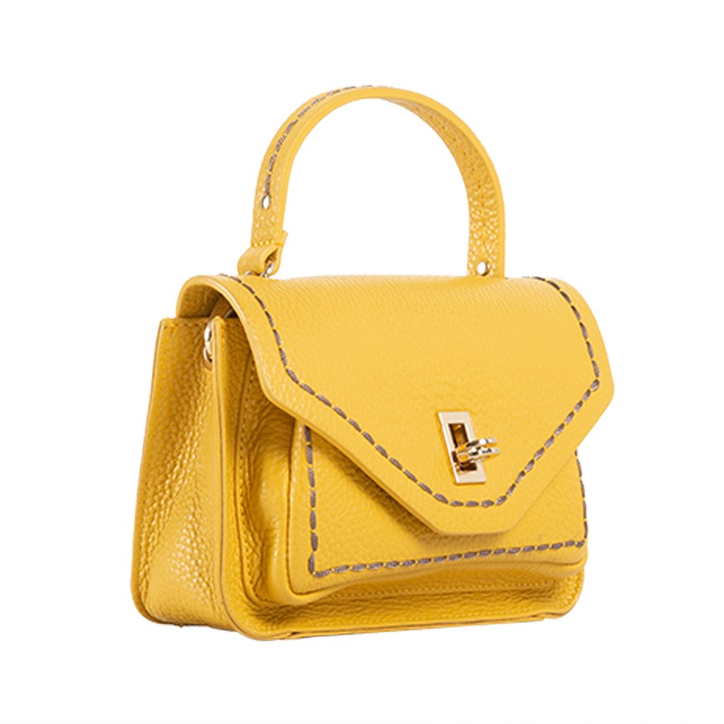 Savana Full Grain Leather Yellow Mini Bag