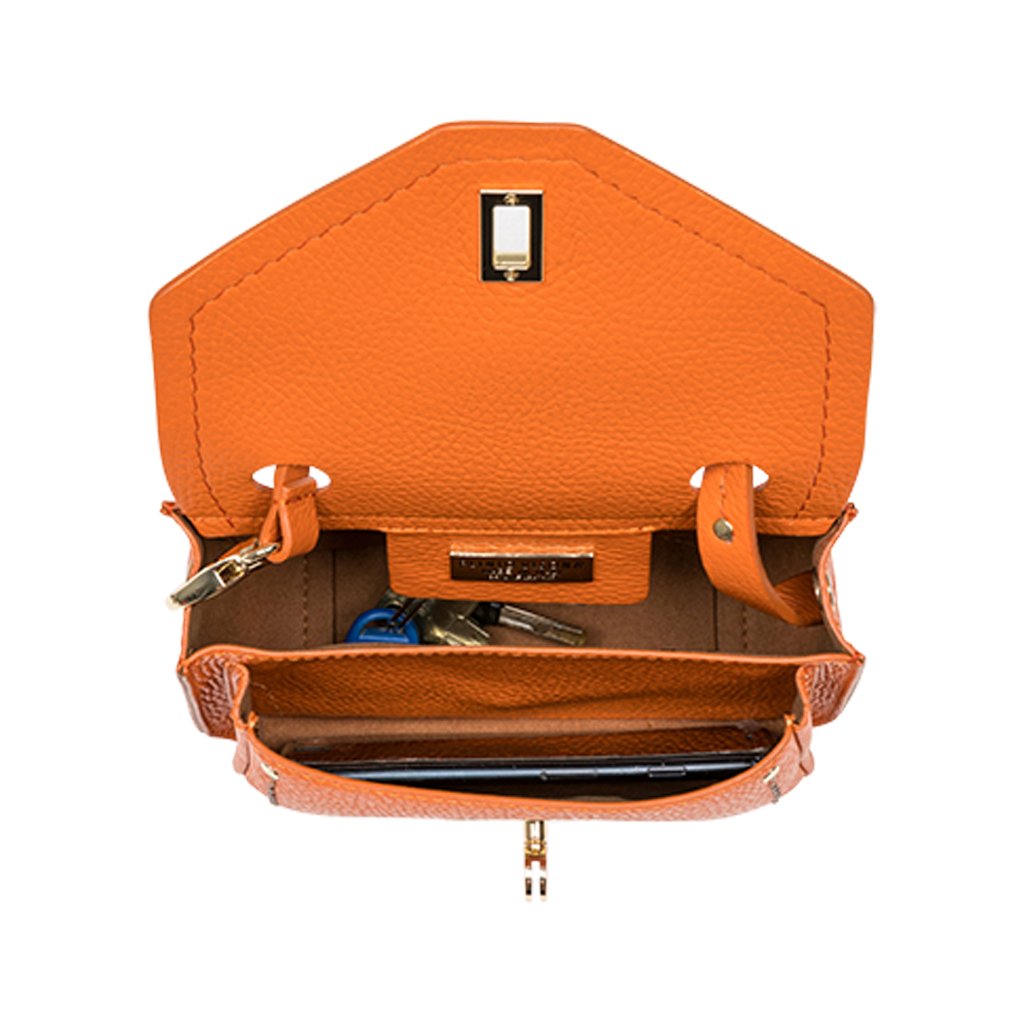 Savana Full Grain Leather Orange Mini Bag